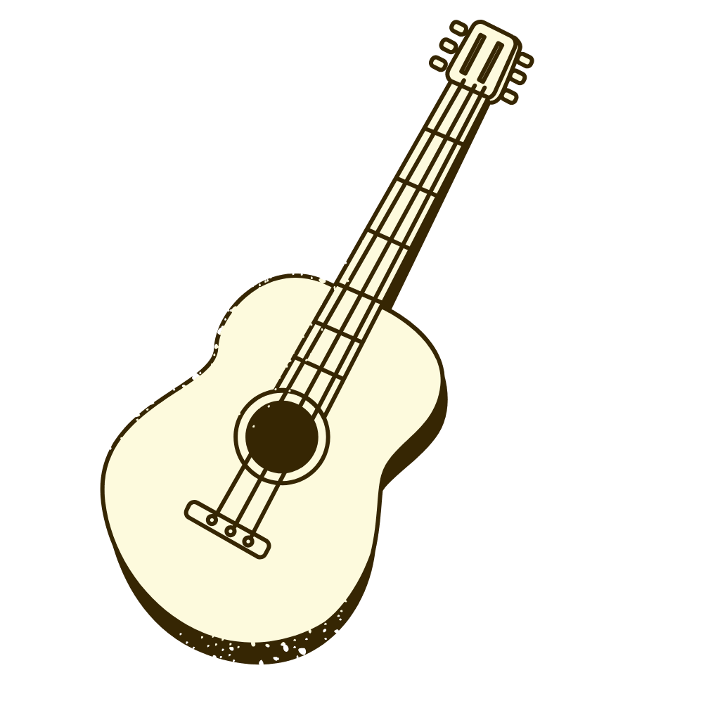 Acoustic guitar icon representing live country music and concert entertainment at America Night on the Farm.