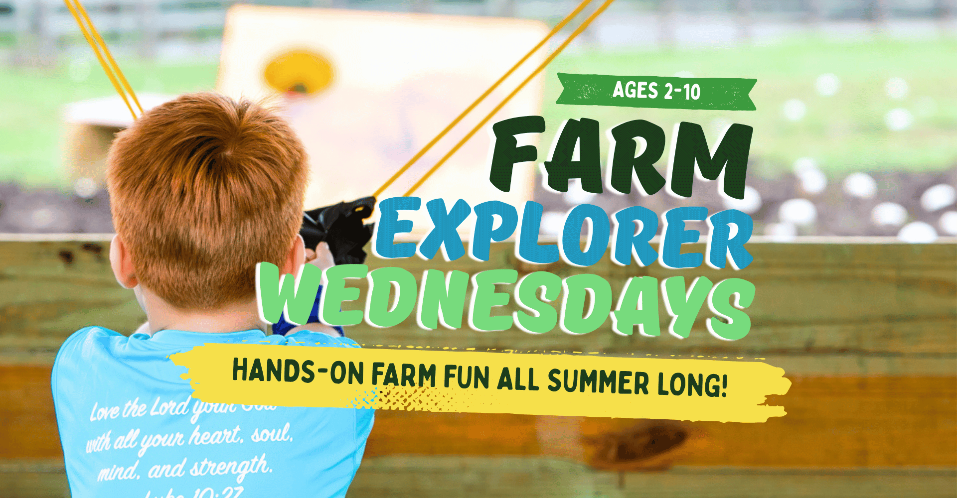 Children enjoying Farm Explorer Wednesdays summer activities at Hobe Sound Farms in Hobe Sound, Florida