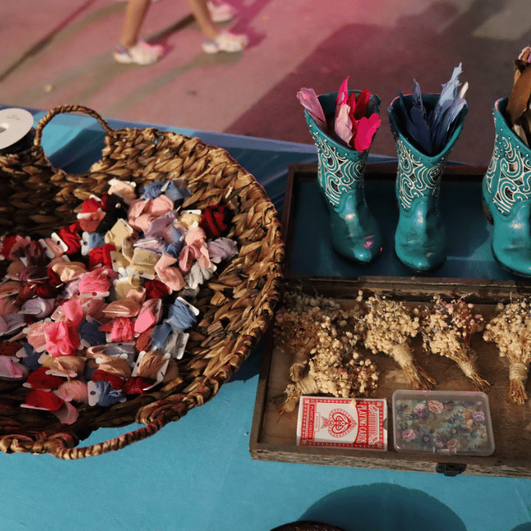Western-themed crafts and accessories available during HSF Line Dancing Event